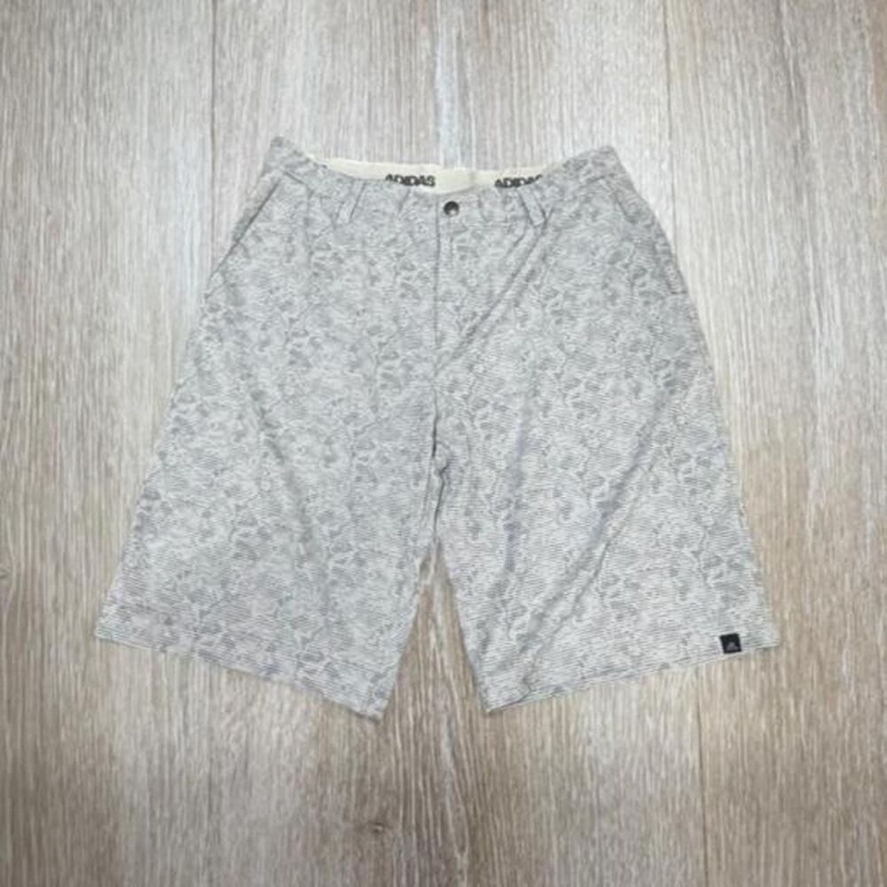 Adidas Men's Grey and White Shorts